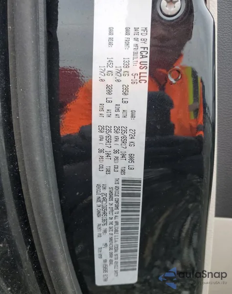 2017 Chrysler Pacifica Touring z USA, uszkodzony, nr VIN 2C4RC1DG5HR513676